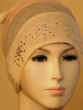   cream color Beaded  Hijab underscarf  83